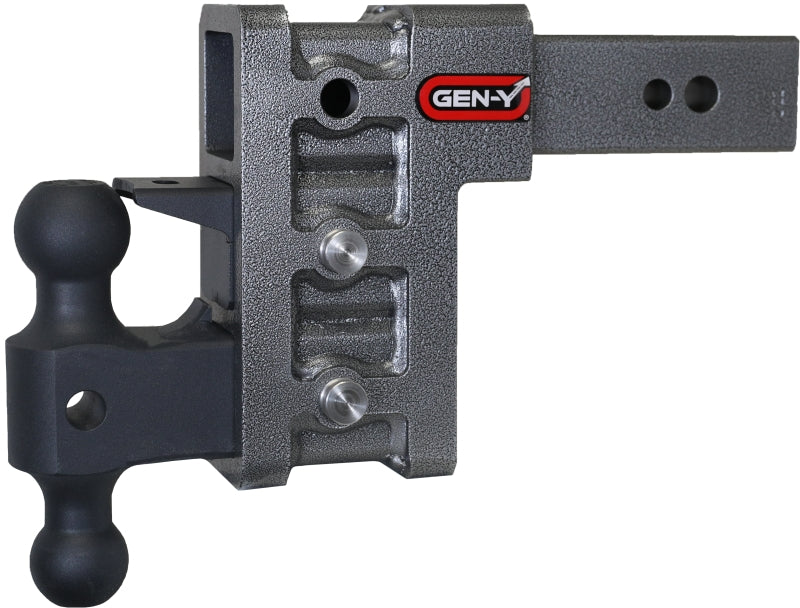 Gen-Y Mega Duty 2.5in Shank 6in Drop 3.5K TW 32K Hitch w/GH-0161 Dual-Ball/Pintle Lock Hitch Receivers GEN-Y Hitch