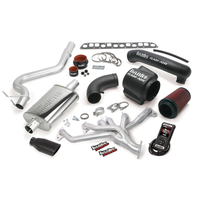 Banks Power 98-99 Jeep 4.0L Wrangler PowerPack System - SS Single Exhaust w/ Black Tip Performance Packages Banks Power