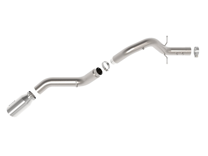 aFe Large Bore-HD 5in 409SS DPF-Back Exhaust System w/Pol Tip 24-25 GM Diesel Trucks V8-6.6L(td) L5P DPF Back aFe