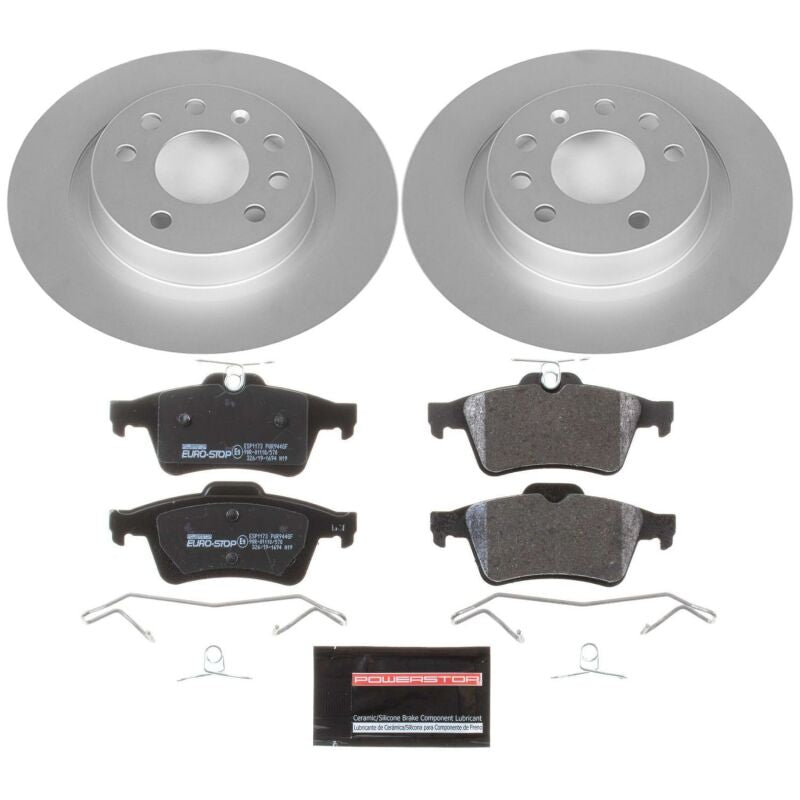 Power Stop 03-11 Saab 9-3 Rear Euro-Stop Brake Kit Brake Kits - OE PowerStop