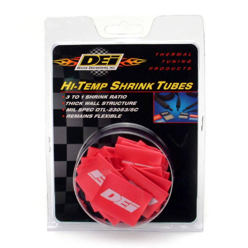 DEI Hi-Temp Shrink Tube 18mm x 1.5in - Red Heat Shrink DEI