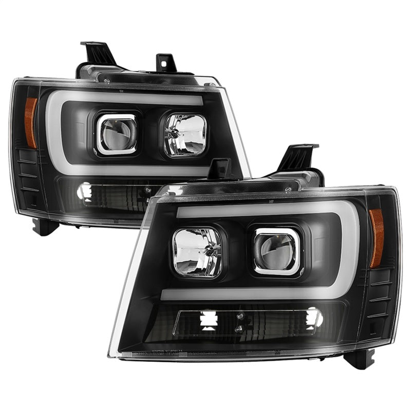 Spyder 07-14 Chevy Suburban/1500/2500/Tahoe V2 Projector Headlights All Blk PRO-YD-CSUB07V2-DRL-BKV2 Headlights SPYDER
