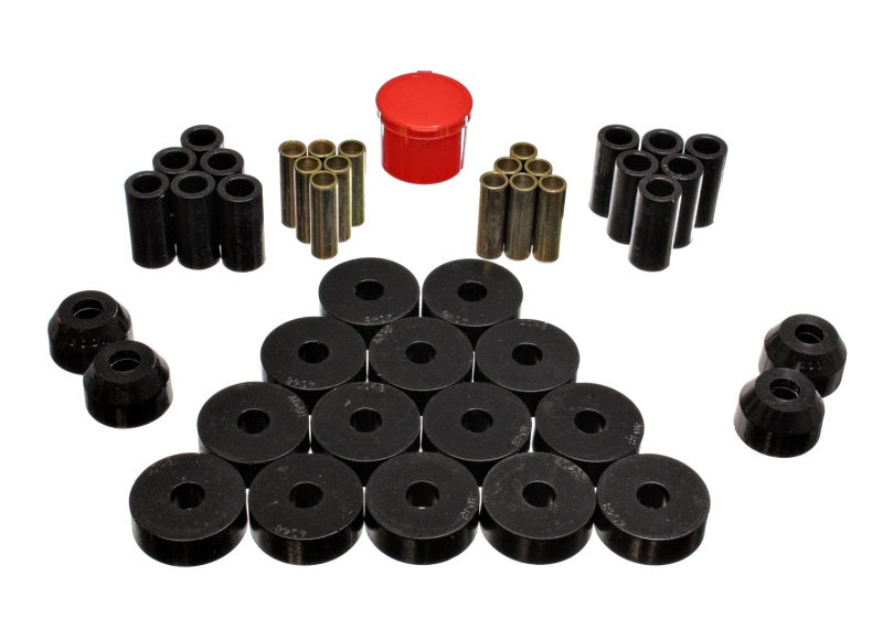 Energy Suspension 55-75 Jeep CJ5/CJ6 Black Hyper-Flex Master Bushing Set Bushings - Full Vehicle Kits Energy Suspension