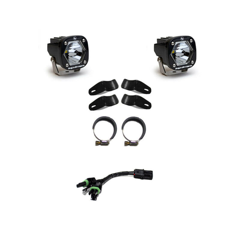 Baja Designs S1 Universal Moto Kit Spot w/EFI Baja Desgins Light Bars & Cubes Baja Designs