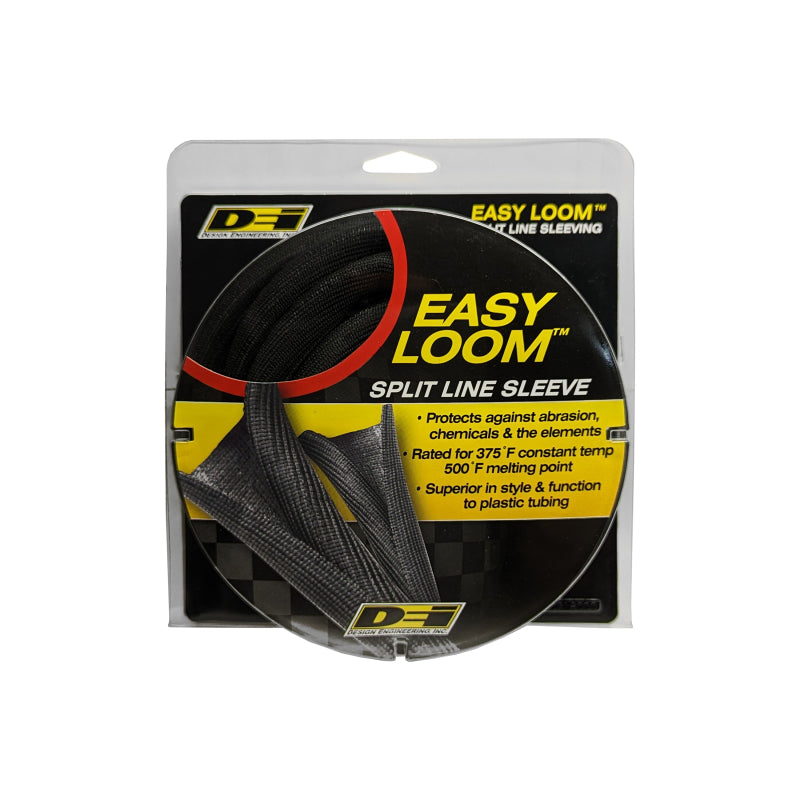 DEI Split Wire Sleeve Easy Loom 13mm-1/2in x 12 Black Thermal Sleeves DEI