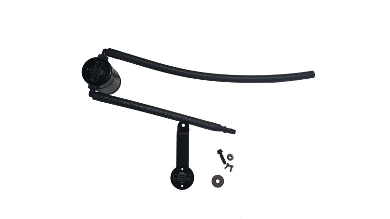 J&L 86-93 Ford Mustang 5.0 302 Passenger Side Oil Separator 3.0 - Black Anodized Oil Separators J&L