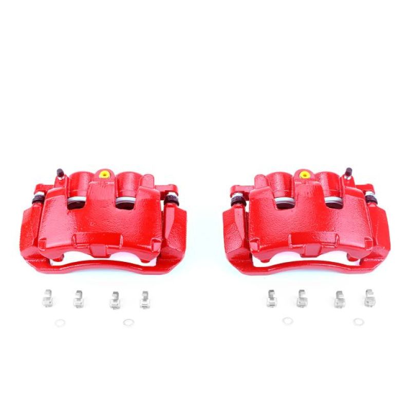 Power Stop 07-09 Chrysler Aspen Front Red Calipers w/Brackets - Pair Brake Calipers - Perf PowerStop