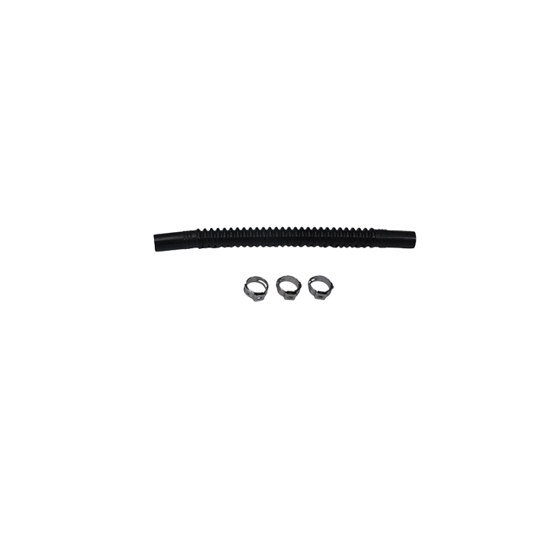 Deatschwerks Convoluted Tubing 150mm Length x 8mm ID Side 1 x 8mm ID Side 2 - Black Fuel Lines DeatschWerks