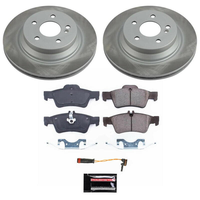Power Stop 07-09 Mercedes-Benz E550 Rear Semi-Coated Rotor Kit Brake Kits - Performance Blank PowerStop