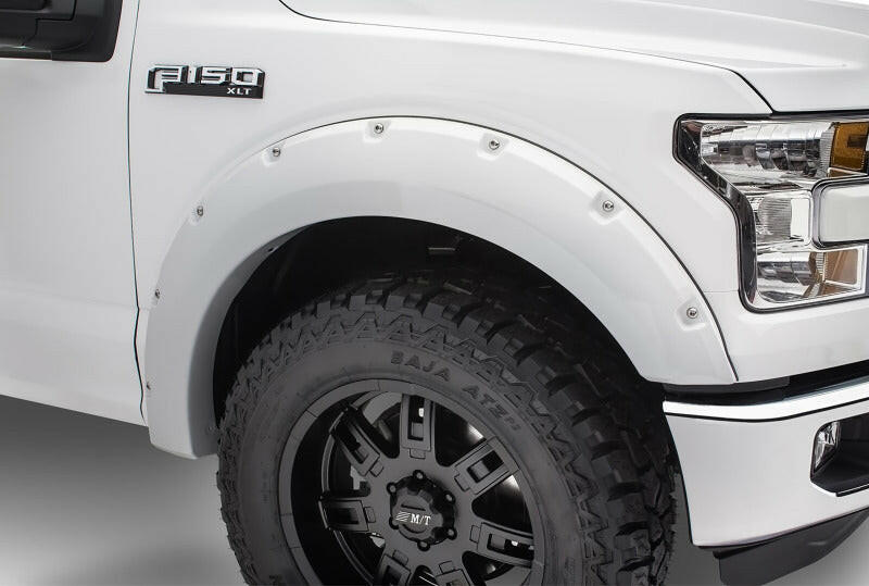 Bushwacker 17-18 Ford F-250 Super Duty Pocket Style Flares 4pc - Oxford White Fender Flares Bushwacker
