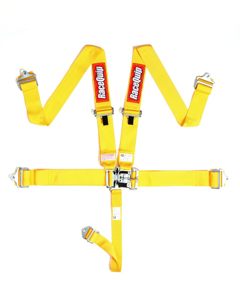 RaceQuip Yellow L & L 5pt Seat Belt Seat Belts & Harnesses Racequip