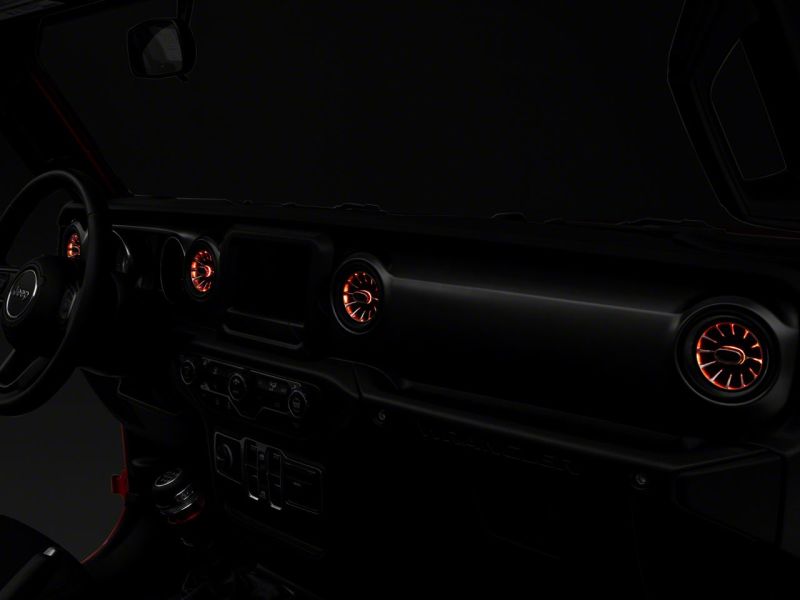 Raxiom 18-23 Jeep Wrangler JL LED Ambient Vent Lighting Kit Light Accessories and Wiring Raxiom