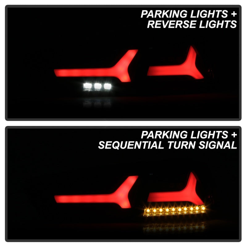 Spyder Mitsubishi Lancer/Evolution X 08-14 V2 LED Tail Lights - Black Smoke ALT-YD-ML08V2-SEQ-BSM Tail Lights SPYDER
