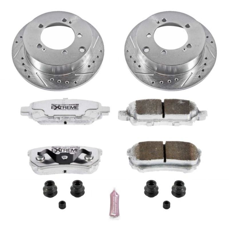 Power Stop 04-06 Mitsubishi Lancer Rear Z26 Street Warrior Brake Kit Brake Kits - Performance D&S PowerStop