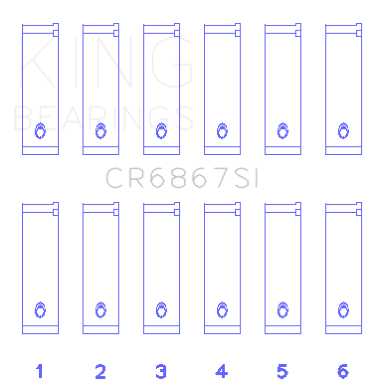 King Engine Bearings Chrysler 215 Cid/241 Cid 24V (Size +0.25mm) Connecting Rod Bearing Set Connecting Rods King Engine Bearings
