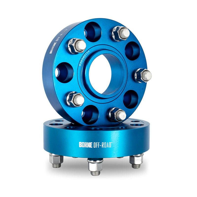 Borne Off-Road Wheel Spacers - 5x127 - 71.6 - 45mm - M14 - Blue Wheel Spacers & Adapters Borne Off-Road