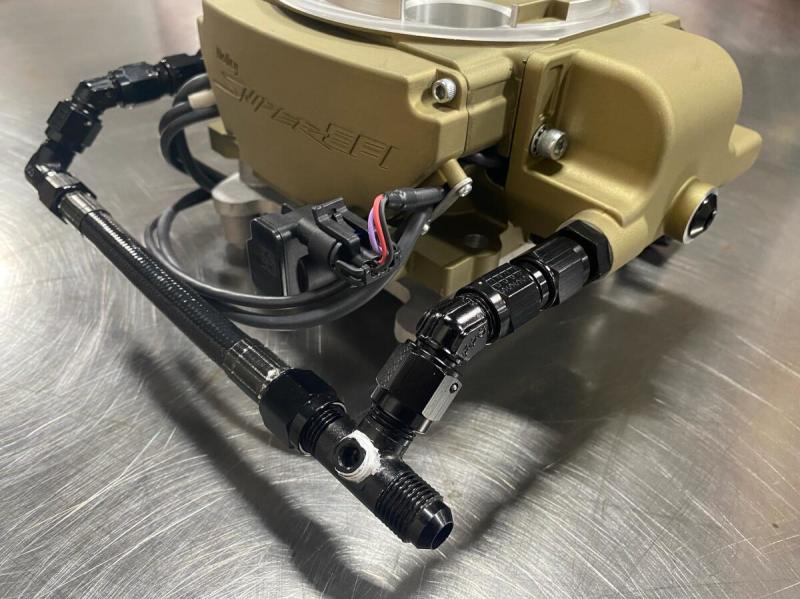 Fragola 6AN Holly Sniper Q-Jet EFI Feed Line - Black Hose Fuel Lines Fragola