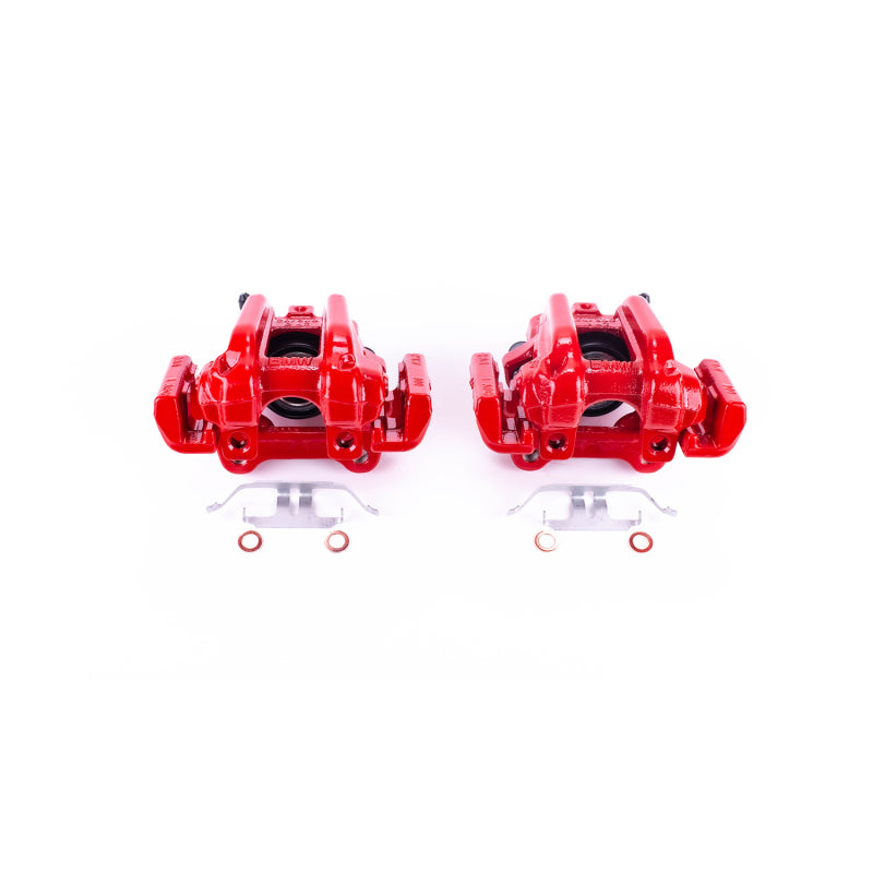 Power Stop 14-16 BMW 228i Rear Red Calipers w/Brackets - Pair Brake Calipers - Perf PowerStop