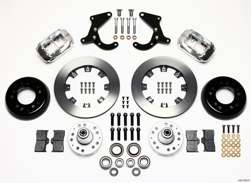 Wilwood Forged Dynalite Front Kit 12.19in Polished 55-57 Chevy Big Brake Kits Wilwood