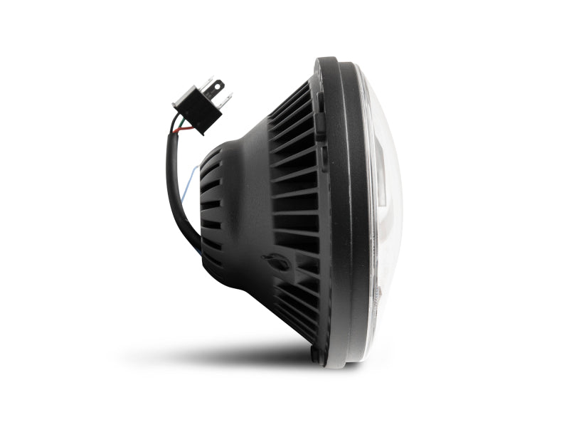 Raxiom 07-18 Jeep Wrangler JK Axial Series LED Headlights- Black Housing (Clear Lens) Headlights Raxiom