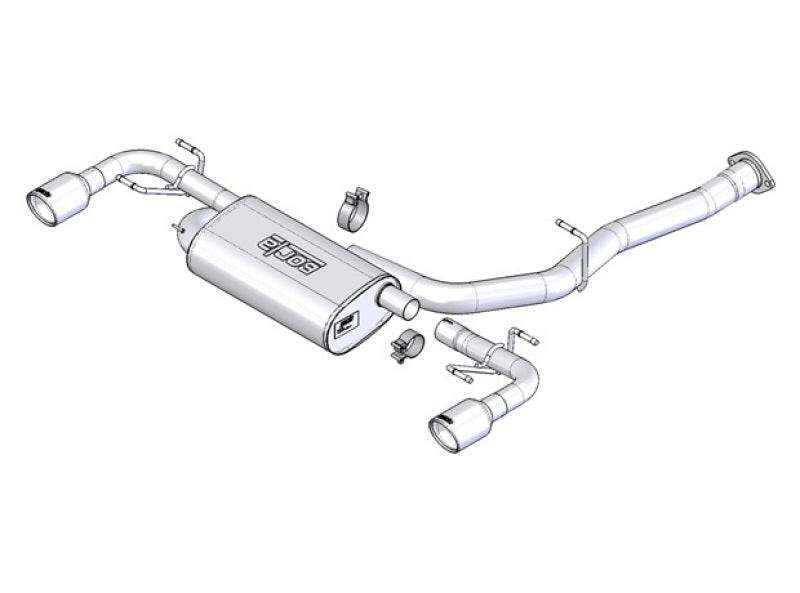 Borla 03-09 Mazda RX-8 1.3L Single Round Rolled Angle-Cut Cat-Back Exhaust Catback Borla