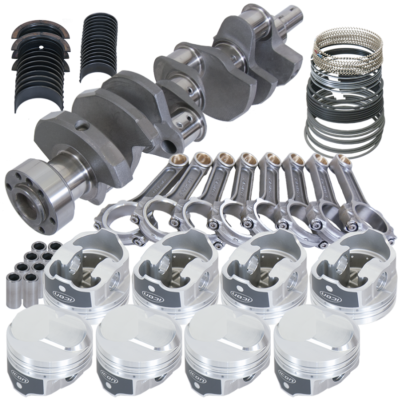 Eagle Chevy 454 1Pc 4.000in Crank 6.135in I-Beam Rods 43cc Dome 4.310in Pistons Rotating Assembly Rotating Assemblies Eagle