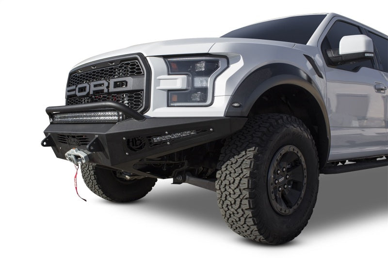Addictive Desert Designs 17-18 Ford F-150 Raptor HoneyBadger Front Bumper w/ Winch Mount Bumpers - Steel Addictive Desert Designs