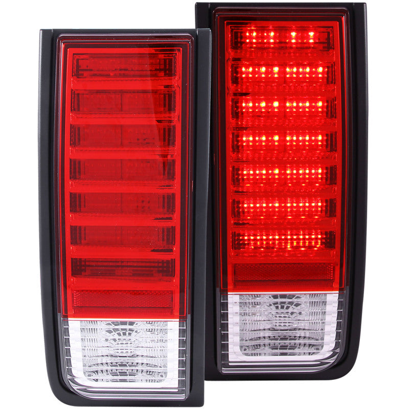 ANZO 2003-2009 Hummer H2 LED Taillights Red/Clear Tail Lights ANZO