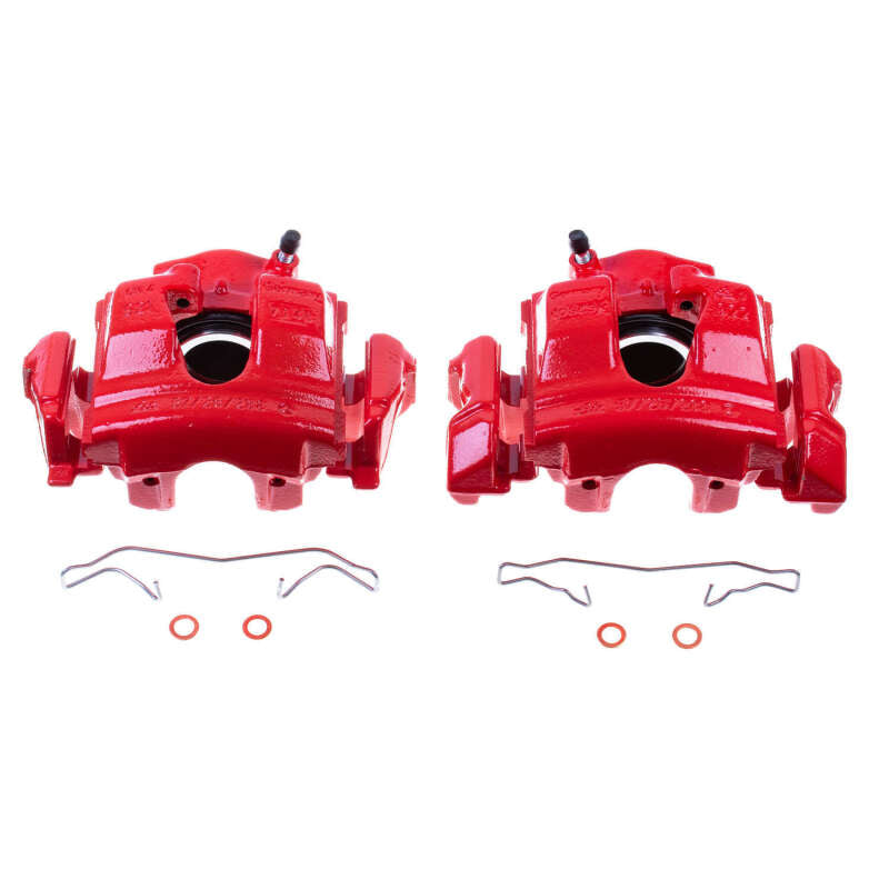 Power Stop 99-00 Mercedes-Benz C230 Front Red Calipers w/Brackets - Pair Brake Calipers - Perf PowerStop