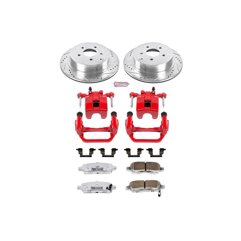 Power Stop 03-07 Nissan Murano Rear Z26 Street Warrior Brake Kit w/Calipers Brake Kits - Performance D&S PowerStop