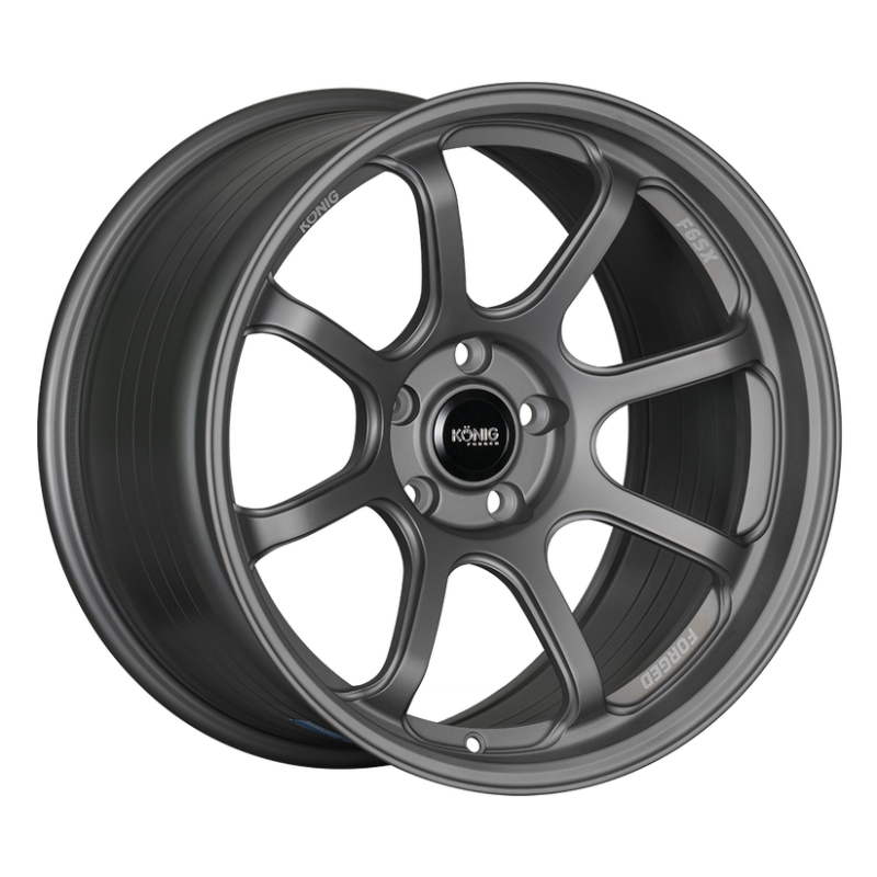 Konig Forged F6SX 18x10.5 5x114.3 ET25 Satin Grey Wheel (Knurled Bead) Wheels - Forged Konig