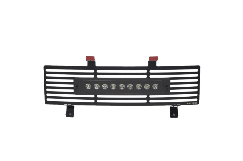 Putco 11-16 Ford SuperDuty - SS Black Bar Design w/ 10in Luminix Light Bar Bumper Grille Inserts Grilles Putco