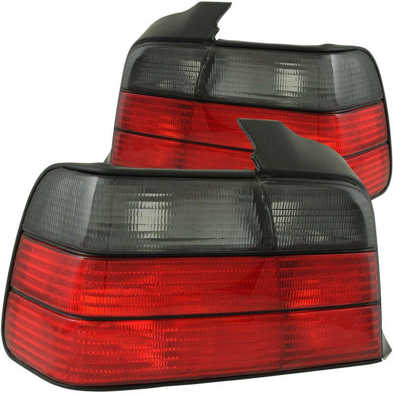 ANZO 1992-1998 BMW 3 Series E36 Sedan Taillights Red/Smoke Tail Lights ANZO