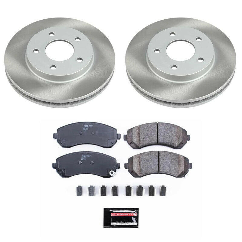 Power Stop 01-05 Pontiac Aztek Front Semi-Coated Rotor Kit Brake Kits - Performance Blank PowerStop