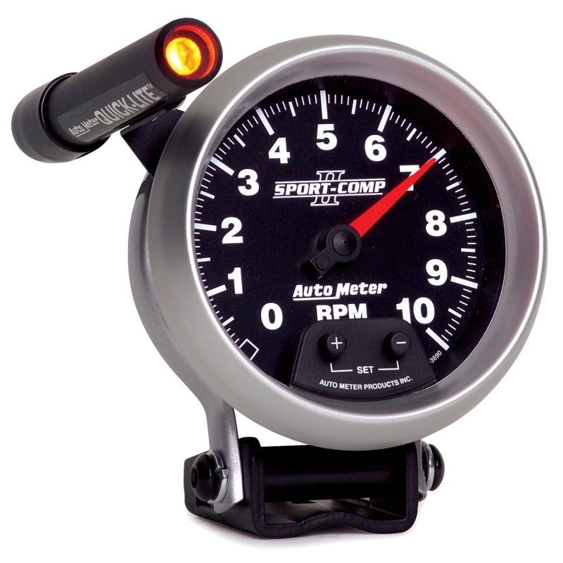Autometer Sport-Comp II Quick Lite 3 3/4in 10K RPM Pedestal Tachometer Gauges AutoMeter