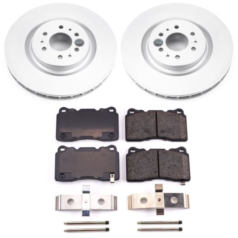 Power Stop 04-07 Cadillac CTS Front Z17 Evolution Geomet Coated Brake Kit Brake Kits - Performance Blank PowerStop