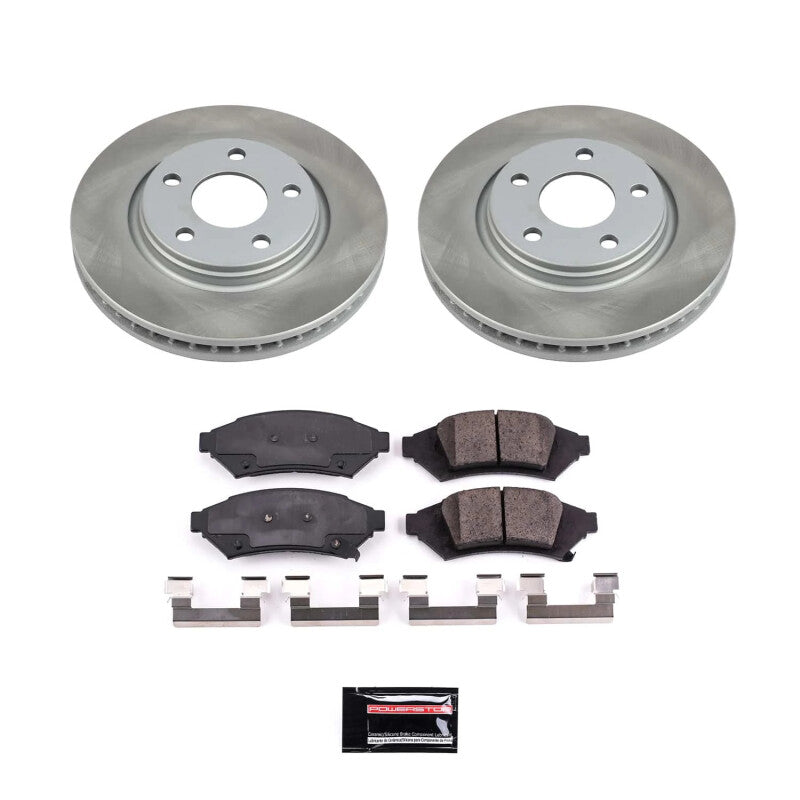 Power Stop 2009 Saturn Aura Front Semi-Coated Rotor Kit Brake Kits - Performance Blank PowerStop