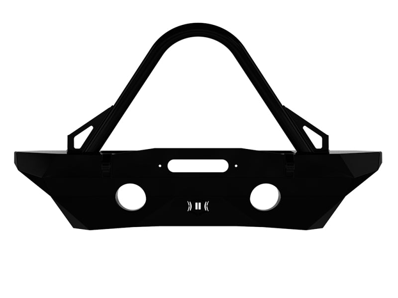 ICON 07-18 Jeep Wrangler JK Pro Series Mid Width Front Recessed Winch Bumper w/Stinger/Tabs Bumpers - Steel ICON