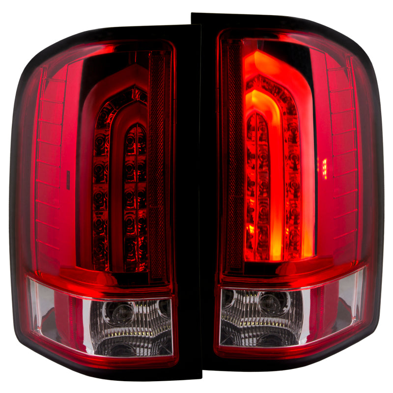 ANZO 2007-2013 Chevrolet Silverado 1500 LED Taillights Red/Clear G2 Tail Lights ANZO