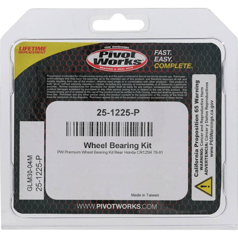 Pivot Works Honda Wheel Bearing Kit Premium Bearings Control Arms Pivot Works