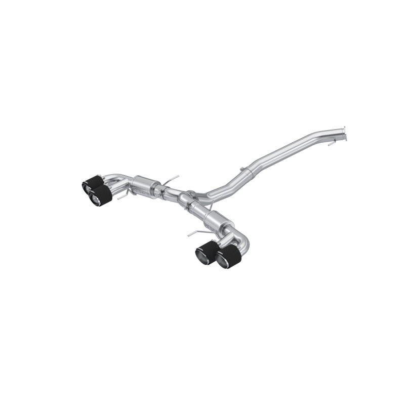 MBRP 2009-2023 Nissan GTR 3.8L Stainless Steel 3.5in Cat-Back, Dual Split Rear Quad Carbon Tips Catback MBRP