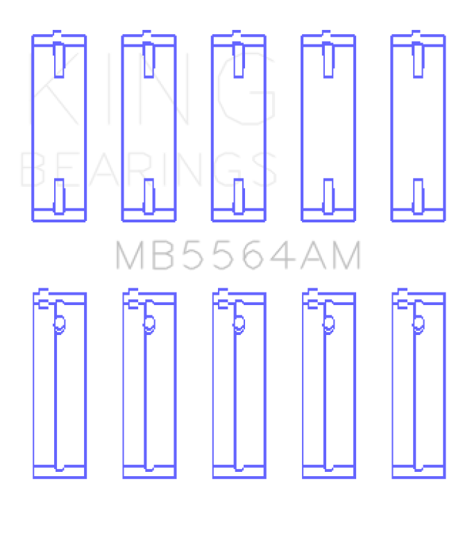 King Engine Bearings Toyota 3E (Size +0.25mm) Main Bearing Set Bearings King Engine Bearings