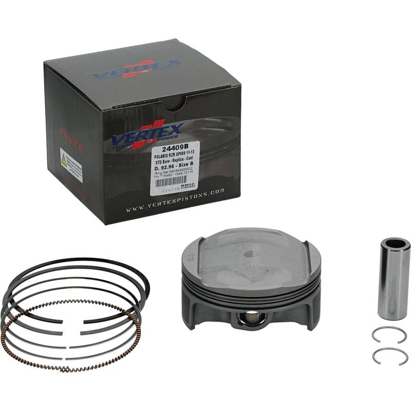 Vertex Piston 2014 Polaris RZR 4 900 900cc Cast Replica Piston Kit Piston Sets - Powersports Vertex Pistons