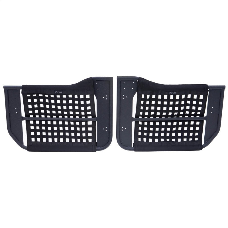 Rampage 2007-2018 Jeep Wrangler(JK) 2-Door Tube Doors With Netting - Black Doors Rampage