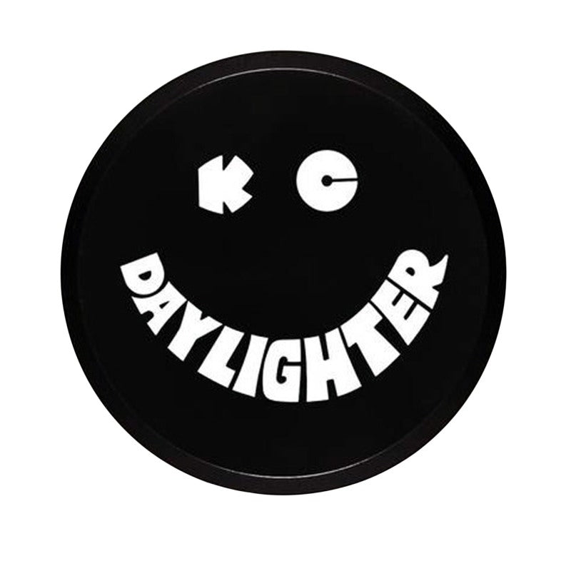 KC HiLiTES 6in. Round Hard Cover for Daylighter/SlimLite/Pro-Sport (Single) - Black w/White Smile Light Covers and Guards KC HiLiTES
