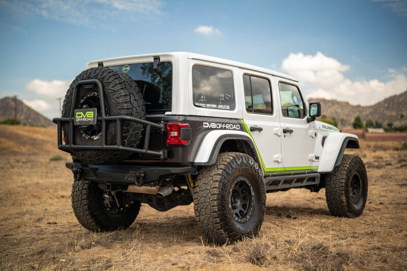 DV8 18-25 Jeep Wrangler JL Body Mounted Tire Carrier Chase Racks DV8 Offroad
