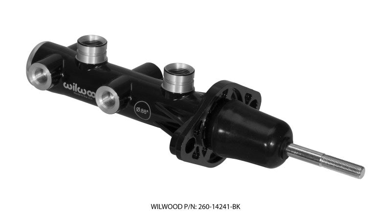 Wilwood Tandem Remote Master Cylinder - 7/8in Bore Black Brake Master Cylinder Wilwood