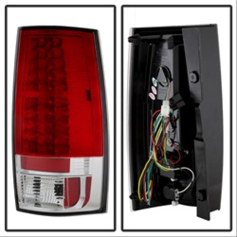Spyder Chevy Suburban/GMC Yukon/Yukon Denali 07-14 LED Tail Lights Red Clear ALT-YD-CSUB07-LED-RC Tail Lights SPYDER