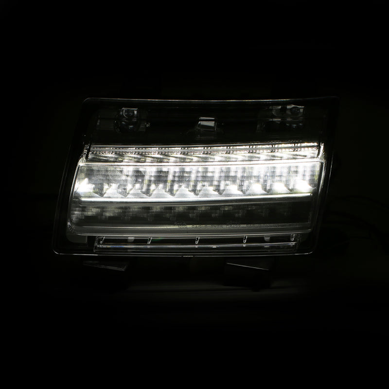 ANZO 18-19 Jeep Wrangler JL LED Chrome Clear w/ Sequential Signal Lights Corner ANZO
