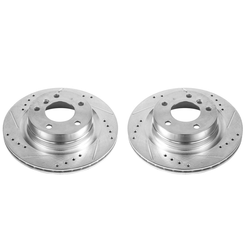 Power Stop 14-16 BMW 228i Rear Evolution Drilled & Slotted Rotors - Pair Brake Rotors - Slot & Drilled PowerStop